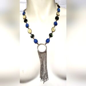 LUCKY BRAND | Beaded Necklace with Chain Fringe